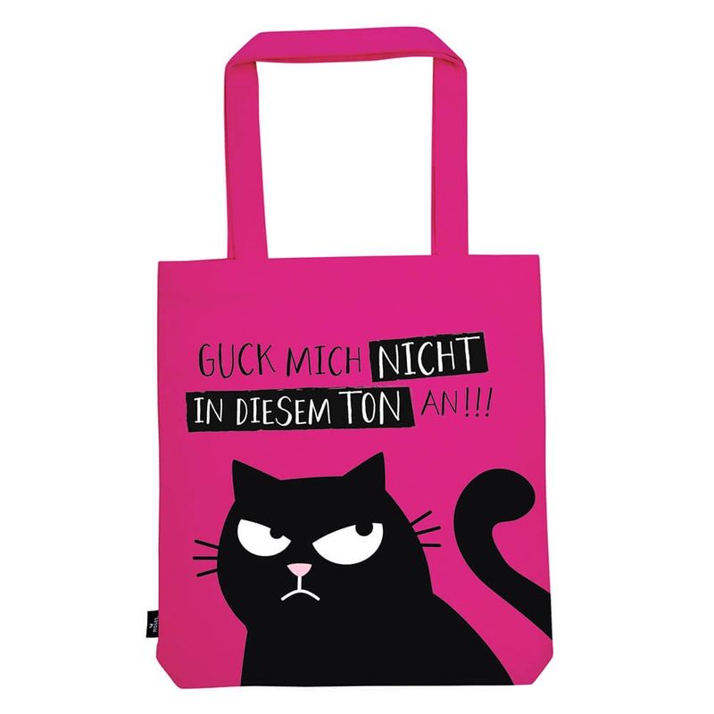 BOLSA COMPRA GATOS ED THE CAT - NO MIRES - SHOPPING ALGODÓN ROSA 