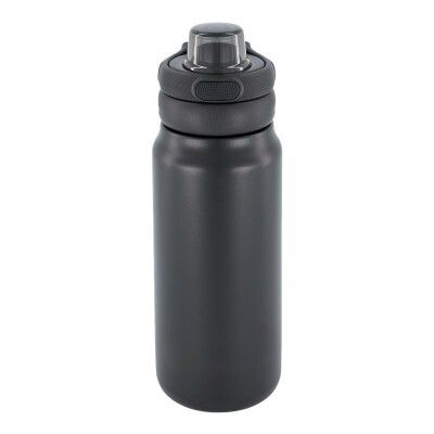 BOTELLA TÉRMICA SPORT NEGRA LISA 750 ML AUREA ACERO INOXIDABLE Y CERÁMICA 