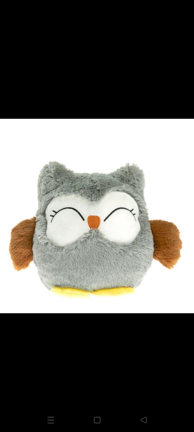 PELUCHE SEMILLAS MICROONDAS BÚHO MUÑECO TERAPÉUTICO FRÍO CALOR 