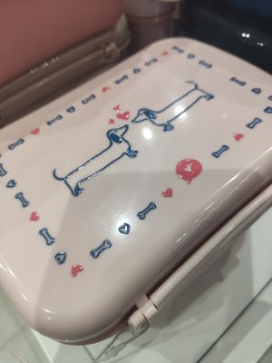 FIAMBRERA PERRO SALCHICHA LUNCH BOX CON TAPA REFRIGERANTE AUREA con enfriador ROSA FIAMBRERA PERRO SALCHICHA LUNCH BOX CON TAPA REFRIGERANTE AUREA con enfriador ROSA