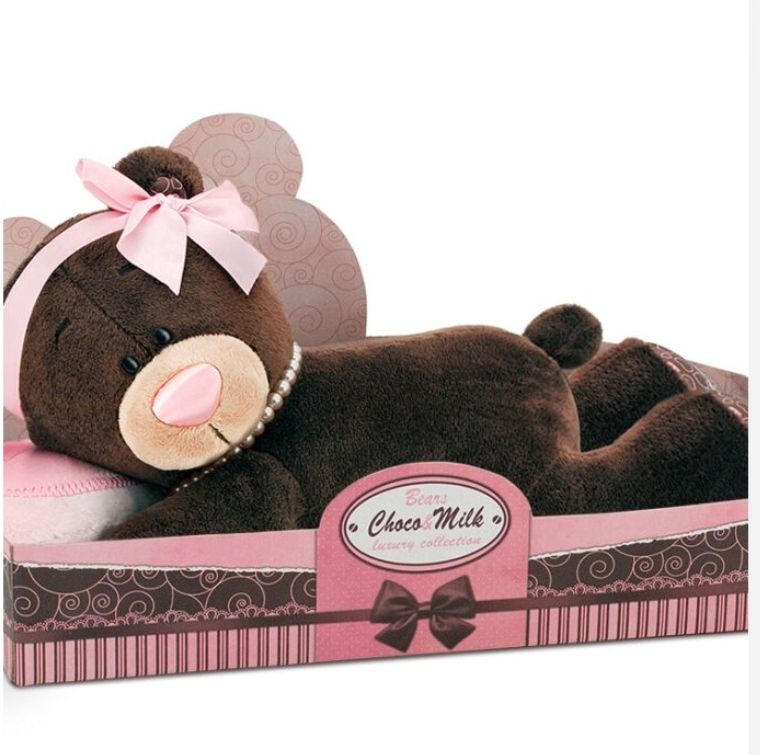 PELUCHE OSITA CON CORAZÓN TUMBADA OSO ROMÁNTICO LOVE SAN VALENTÍN ENAMORADOS