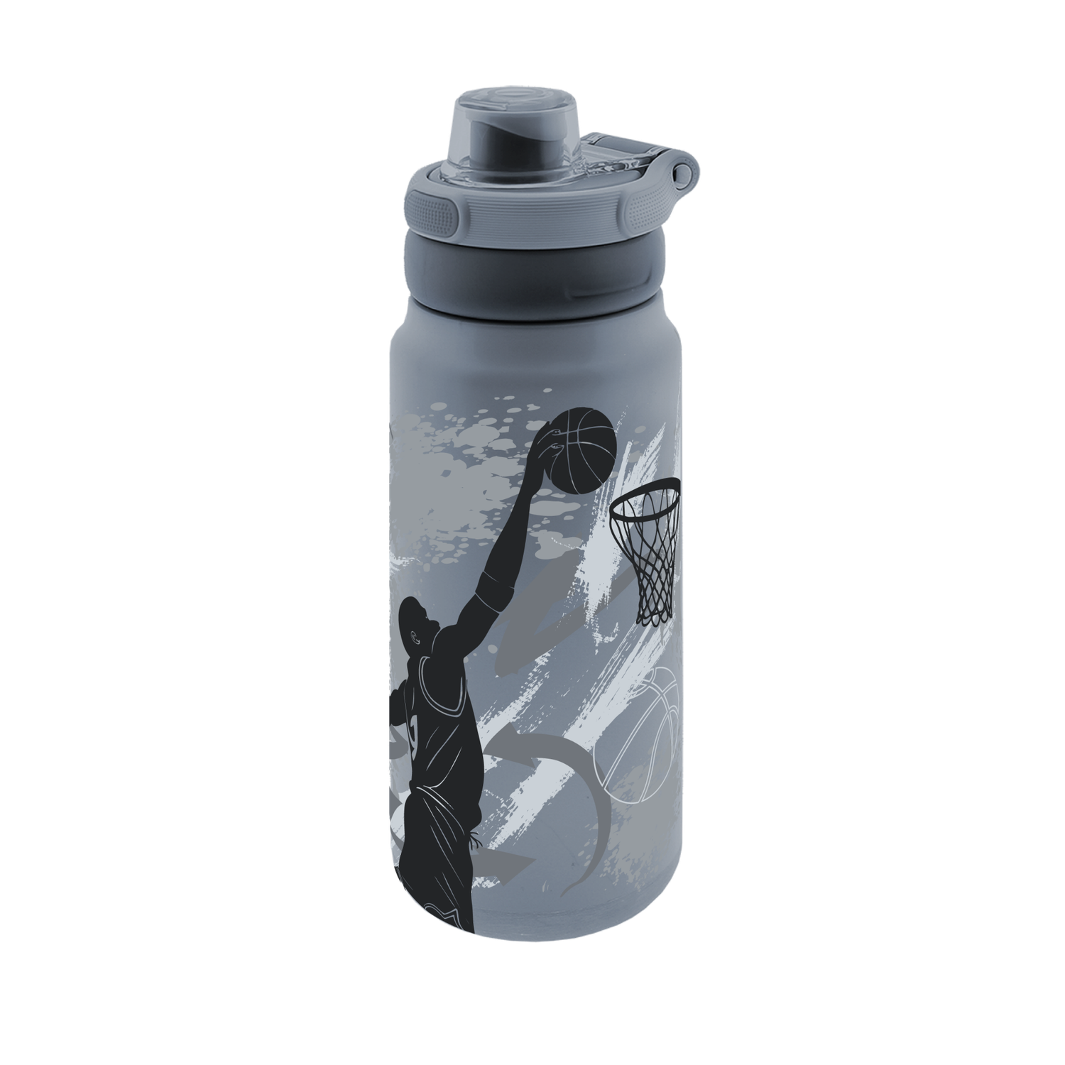 BOTELLA TÉRMICA SPORT BÁSQUET 750 ML. ACERO INOXIDABLE TAPÓN DEPORTIVO RECUBRIMIENTO CERÁMICA 