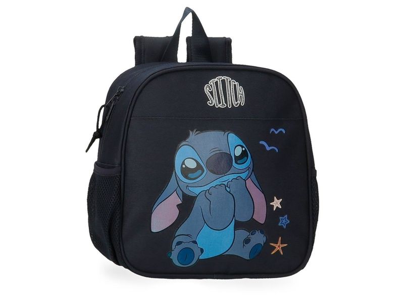 MOCHILA ESCOLAR INFANTIL STITCH AZUL MARINO REBAJAS 