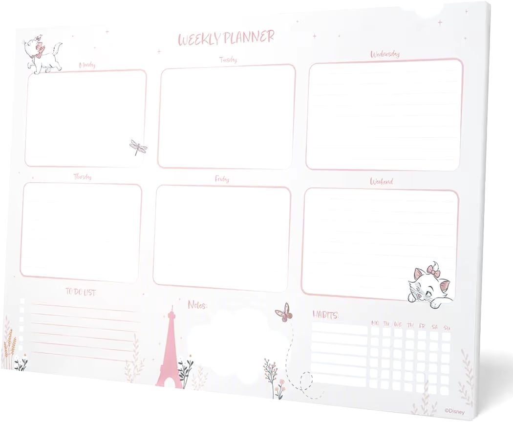 PLANIFICADOR SEMANAL GATITA MARIE DISNEY GATO 