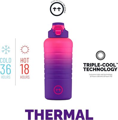 BOTELLA TÉRMICA SPORT COOL BOTTLES 950 ML Los Angeles ROSA / LILA acero inoxidable botellas deportivas 