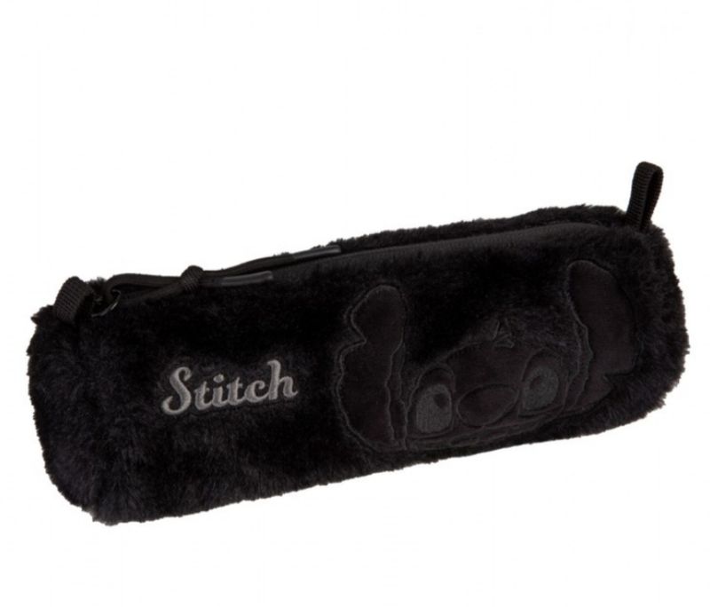 ESTUCHE PELUCHE STITCH TUBE FLUFFY NEGRO COOLPACK 