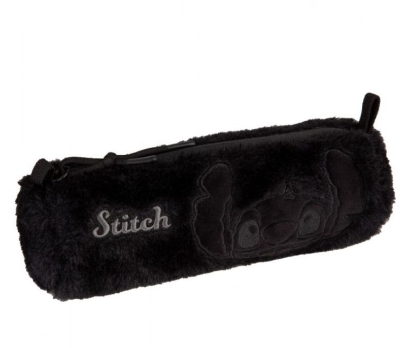 ESTUCHE PELUCHE STITCH TUBE FLUFFY NEGRO 