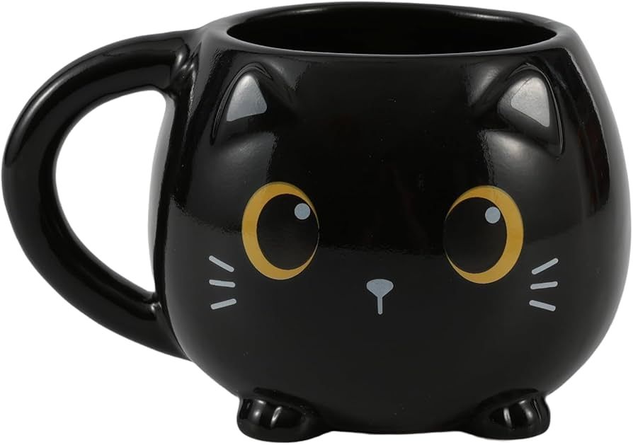 TAZA GATO NEGRO CHUNKY I TOTAL MUG KAWAII BLACK CAT 
