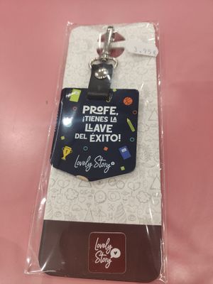 LLAVERO PROFE MADERA LOVELY STORY 
