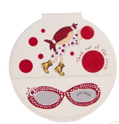 ESPEJO BOLSO PEPIKUSAMA JAPÓN PEPITA VIAJERA BEIGE 
