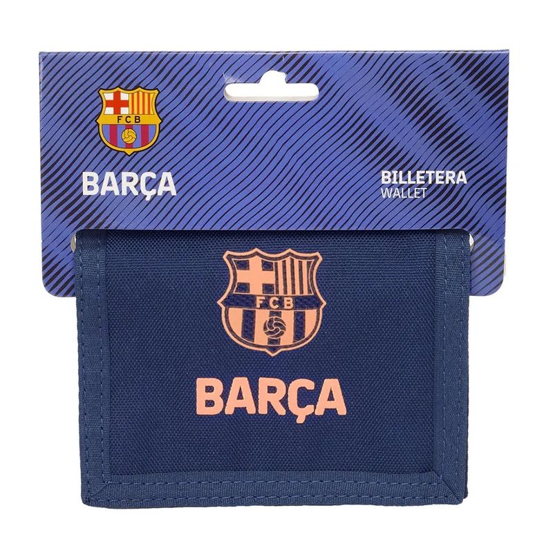 CARTERA BILLETERA JUVENIL BARÇA 2a equipación SAFTA FC Barcelona Navy Blue VELCRO PORTAMONEDAS 