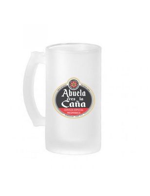 JARRA DE CERVEZA ABUELA ERES LA CAÑA 