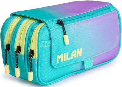 ESTUCHE PORTATODO MILAN 4 CREMALLERAS CON SOLAPA SUNSET VERDE ESTUCHE PORTATODO MILAN 4 CREMALLERAS CON SOLAPA SUNSET VERDE