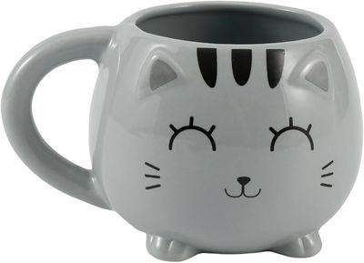 TAZA GATO GRIS CHUNKY I TOTAL MUG KAWAII GREY CAT TAZA GATO GRIS CHUNKY I TOTAL MUG KAWAII GREY CAT