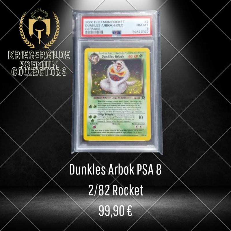 Dunkles Arbok 2/82 Rocket PSA8