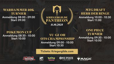 Ticketreservierung Pantheon 11.10.25 - Magic Herr der Ringe Draft EN