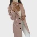 Winter Suit Woolen Coat- Pink