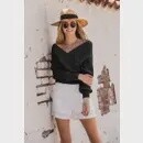 Black or Pink Wrap Knit Top