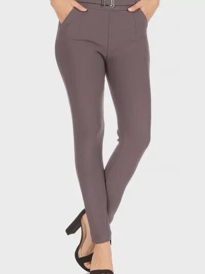 Womens FUR Lined Skinny Scuba Pants Warm and stretchy