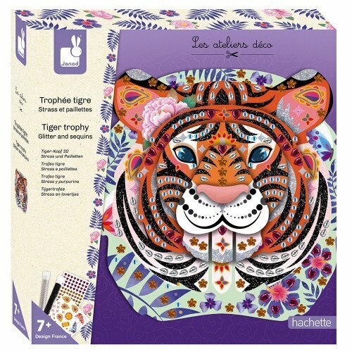 Kit Créatif - Strass et paillettes trophée tigre