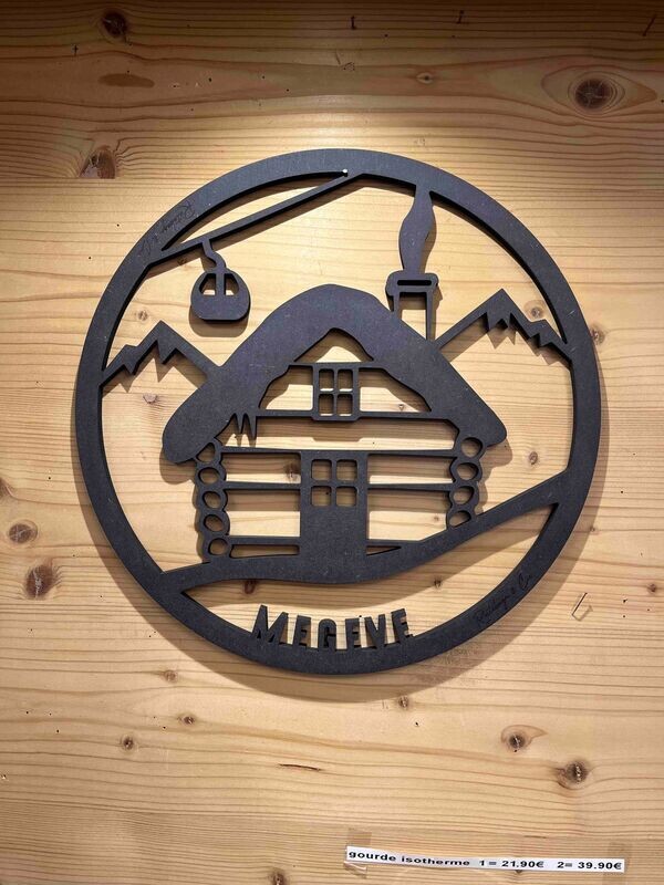 tableau silhouette chalet MEGEVE