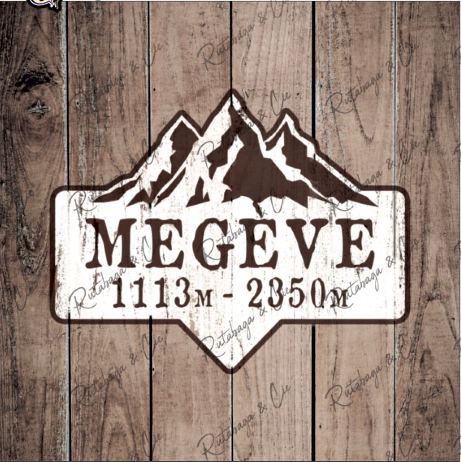 Sous plat en bois montagne