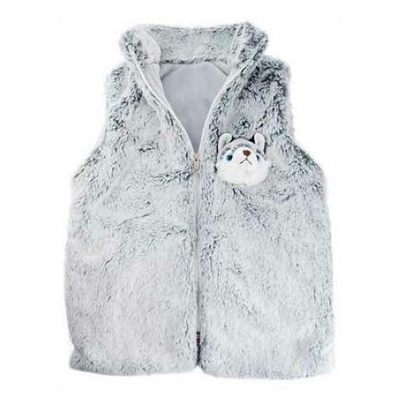 Gilet enfant peluche Husky