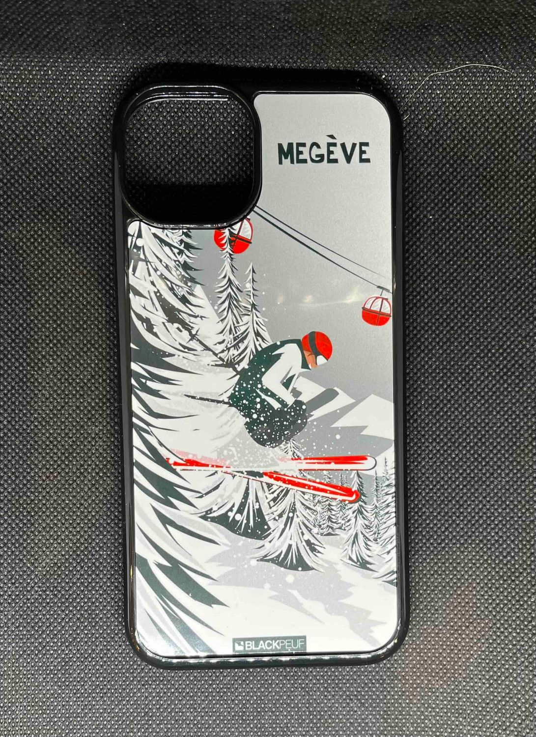 Coque Iphone Skieur NB MEGÈVE
