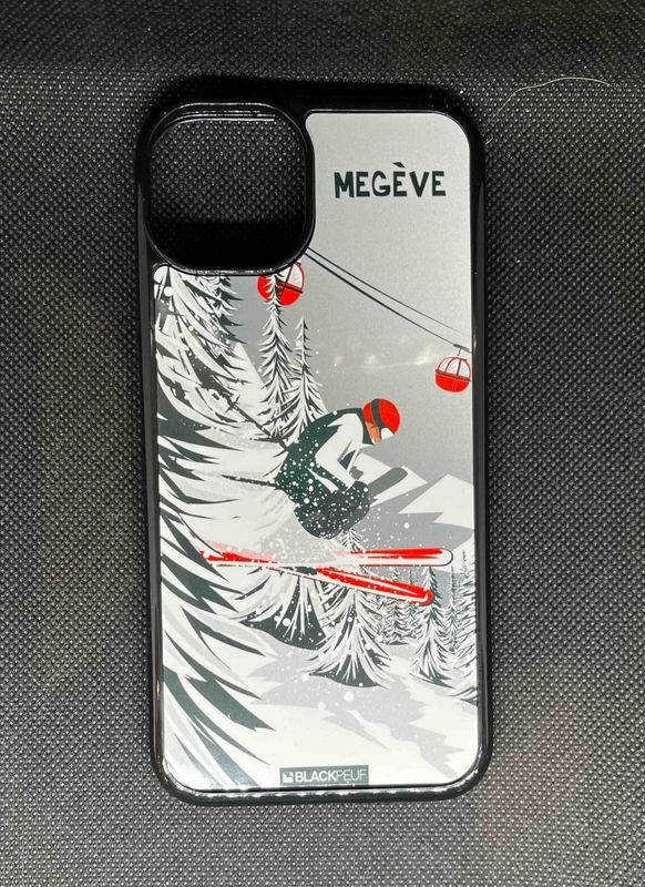 Coque Iphone Skieur NB MEGÈVE