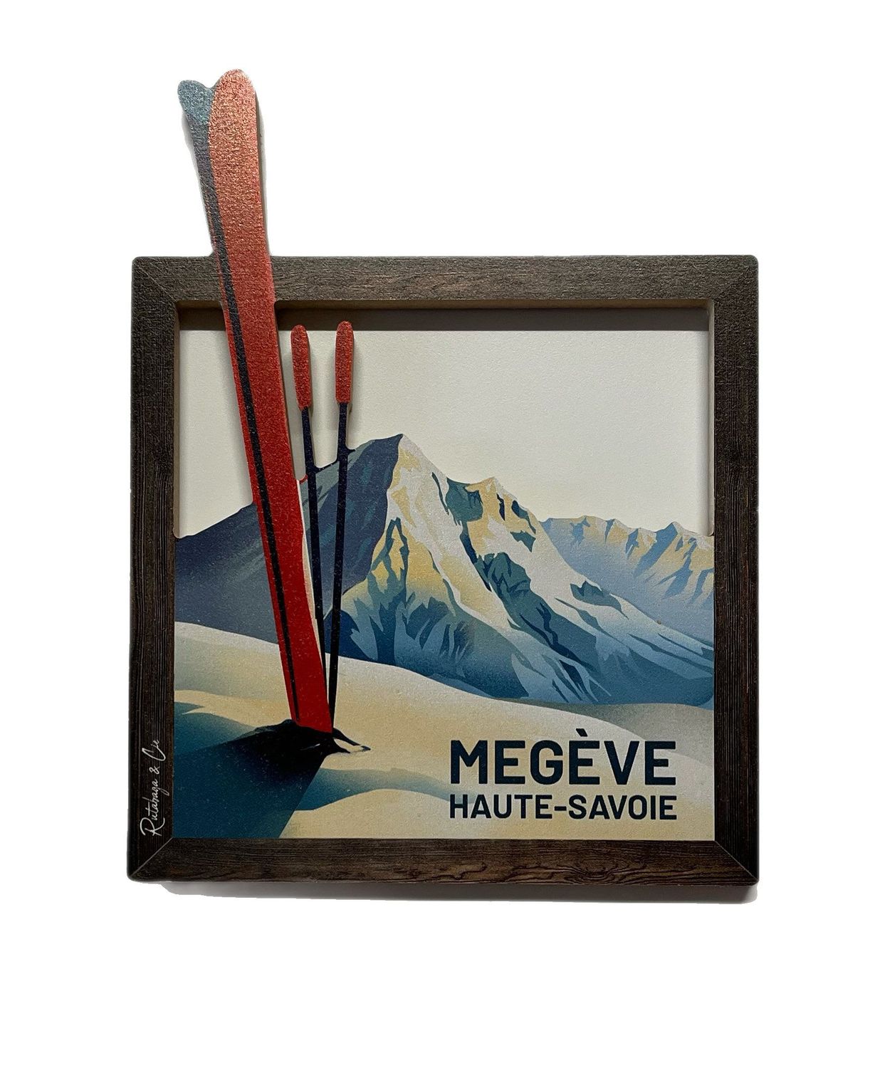 Tableau Hors du cadre Ski planté