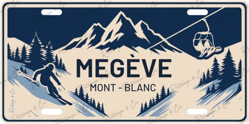 Plaque emboutie  - 3 montagnes