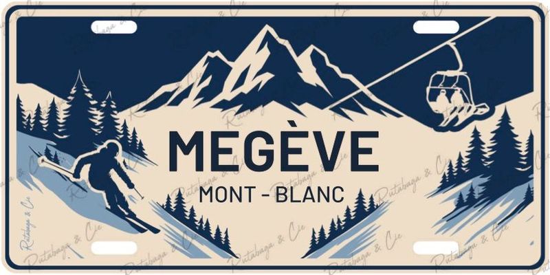 Plaque emboutie  - 3 montagnes