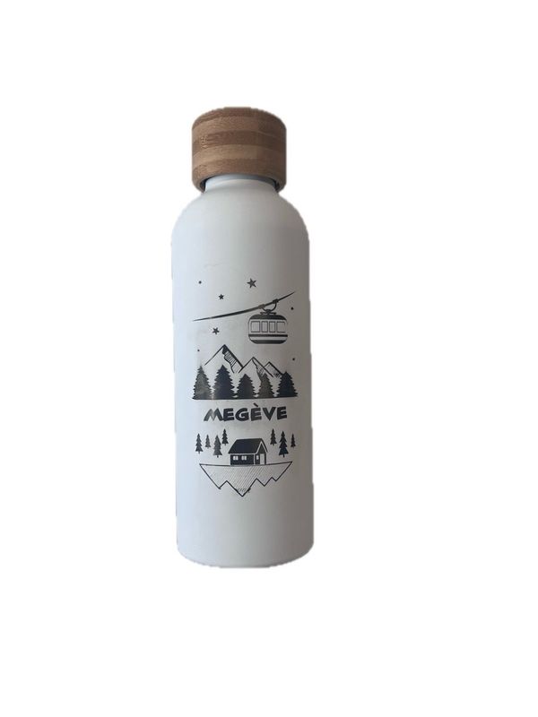 Gourde  Isotherme Megève Blanc