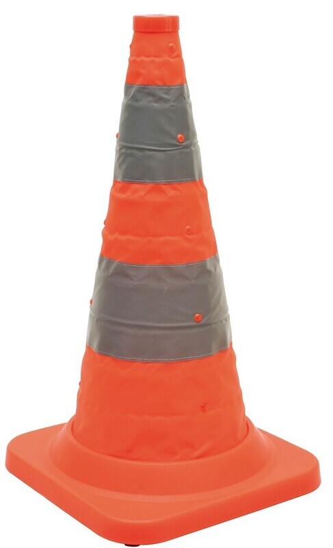Folding traffic cones, RTC incident safety equipment.