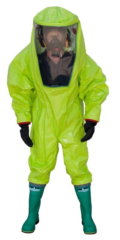 Gas tight protective suit.