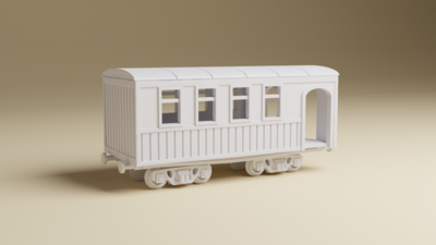 Passenger Car | Wargaming Train | 28mm, 20mm Tabletop Miniature Wargaming Terrain