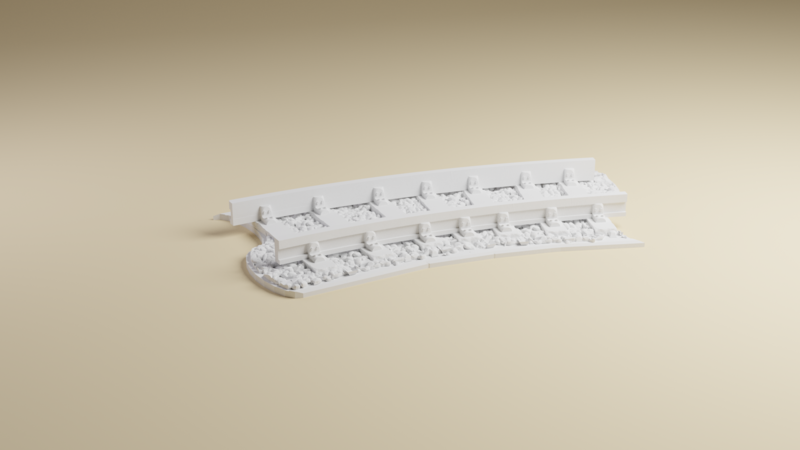 Curved Track | Wargaming Train | 28mm, 20mm  Tabletop Miniature Wargaming Terrain
