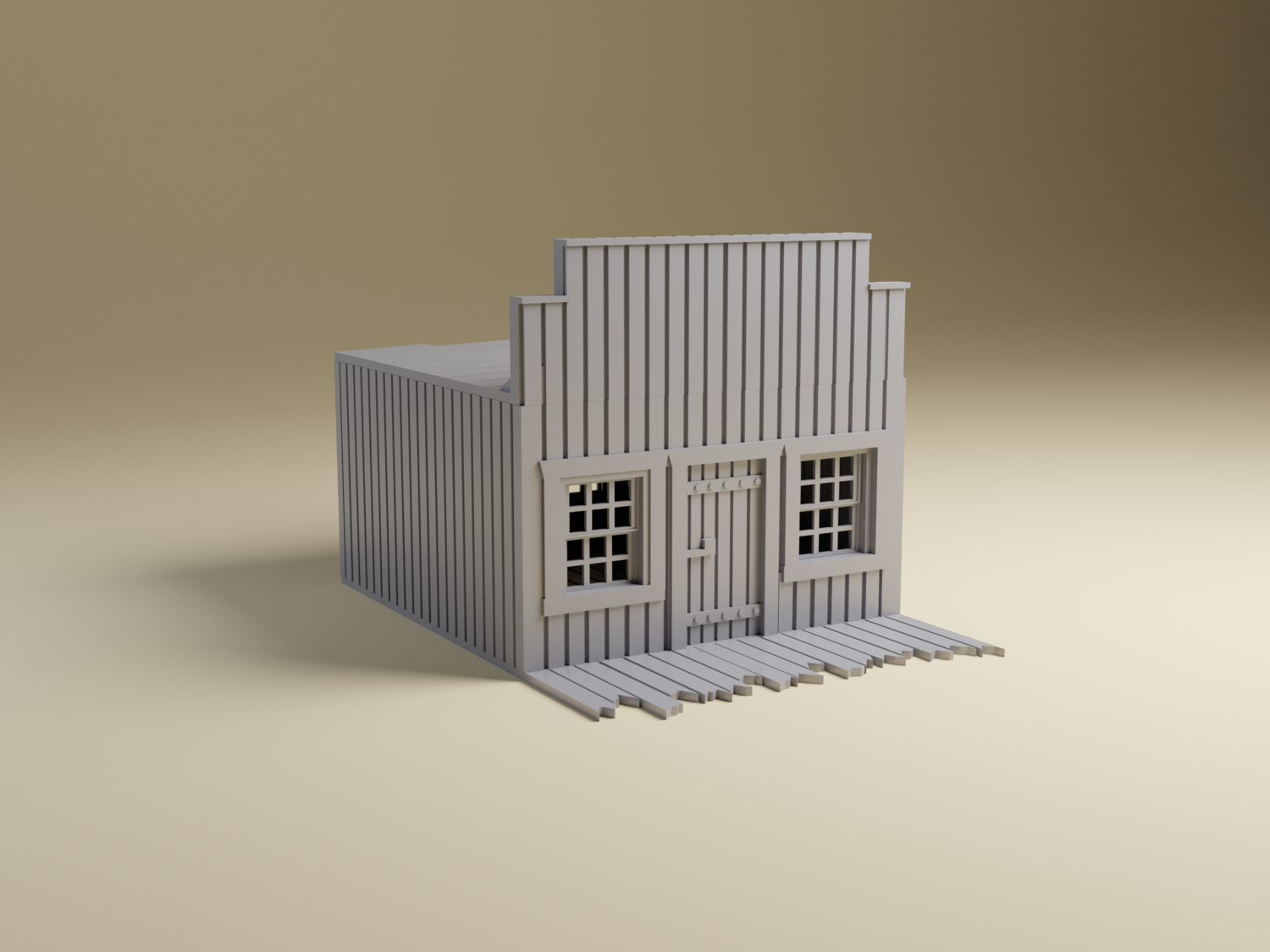 3d Printed Wild West Small Building #1. Terrain for 28mm Miniature Tabletop wargaming with Dead Man&#39;s Hand, What a Cowboy