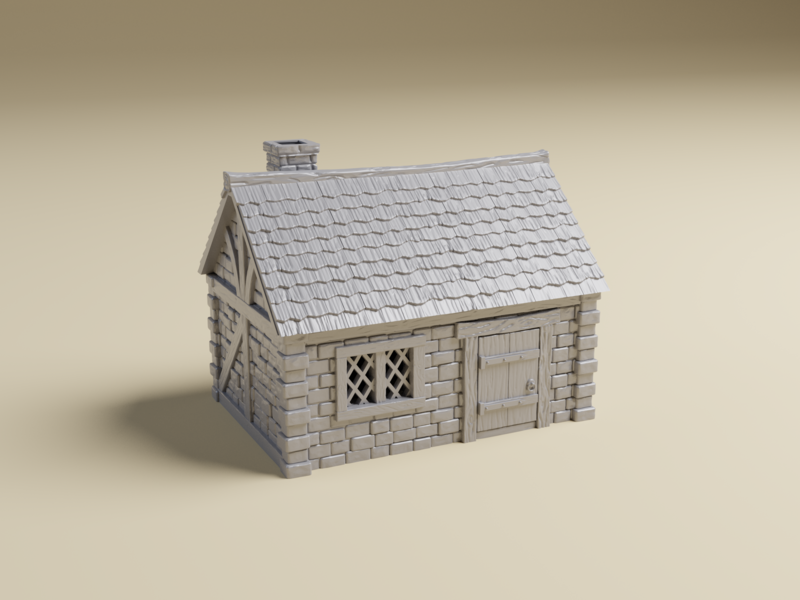 The Rustic Retreat #1- 3d Printed Miniature Terrain Cottage for Fantasy games and RPGs | Age of Sigmar, DND, Malifaux, Dungeons and Dragons or Other 28mm Tabletop Wargames