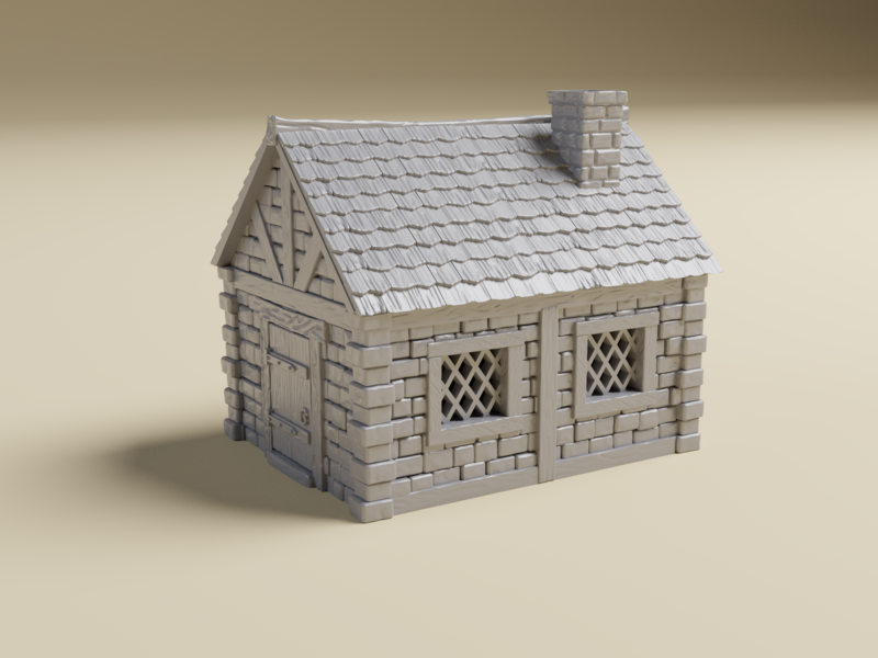 The Rustic Retreat #3- 3d Printed Miniature Terrain Cottage for Fantasy games and RPGs | Age of Sigmar, DND, Malifaux, Dungeons and Dragons or Other 28mm Tabletop Wargames