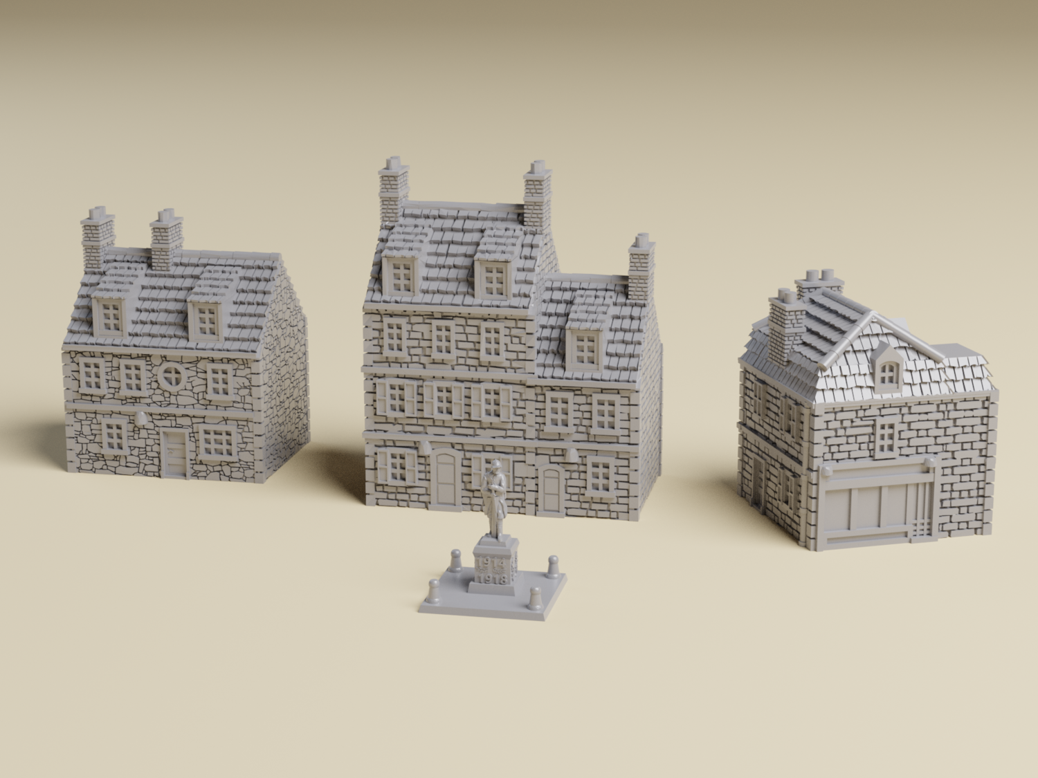 6mm Sainte-Marie-du-Mont village bundle | 3D Printed WWII tabletop wargaming terrain | 1:285 Scale