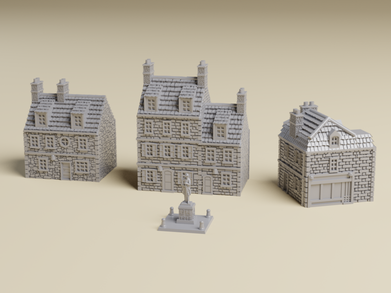6mm Sainte-Marie-du-Mont village bundle | 3D Printed WWII tabletop wargaming terrain | 1:285 Scale