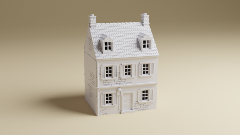 Normandy House #5 | 15mm, 20mm or 28mm Scale | 3D Printed WWII tabletop wargaming terrain,Bolt Action, Flames of War, Chain of Command