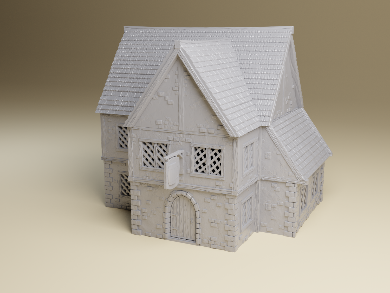 Medieval Tavern -3d Printed Terrain for Miniature Fantasy games and RPGs | Kings of War, DND, Frostgrave, Dungeons and Dragons, DND