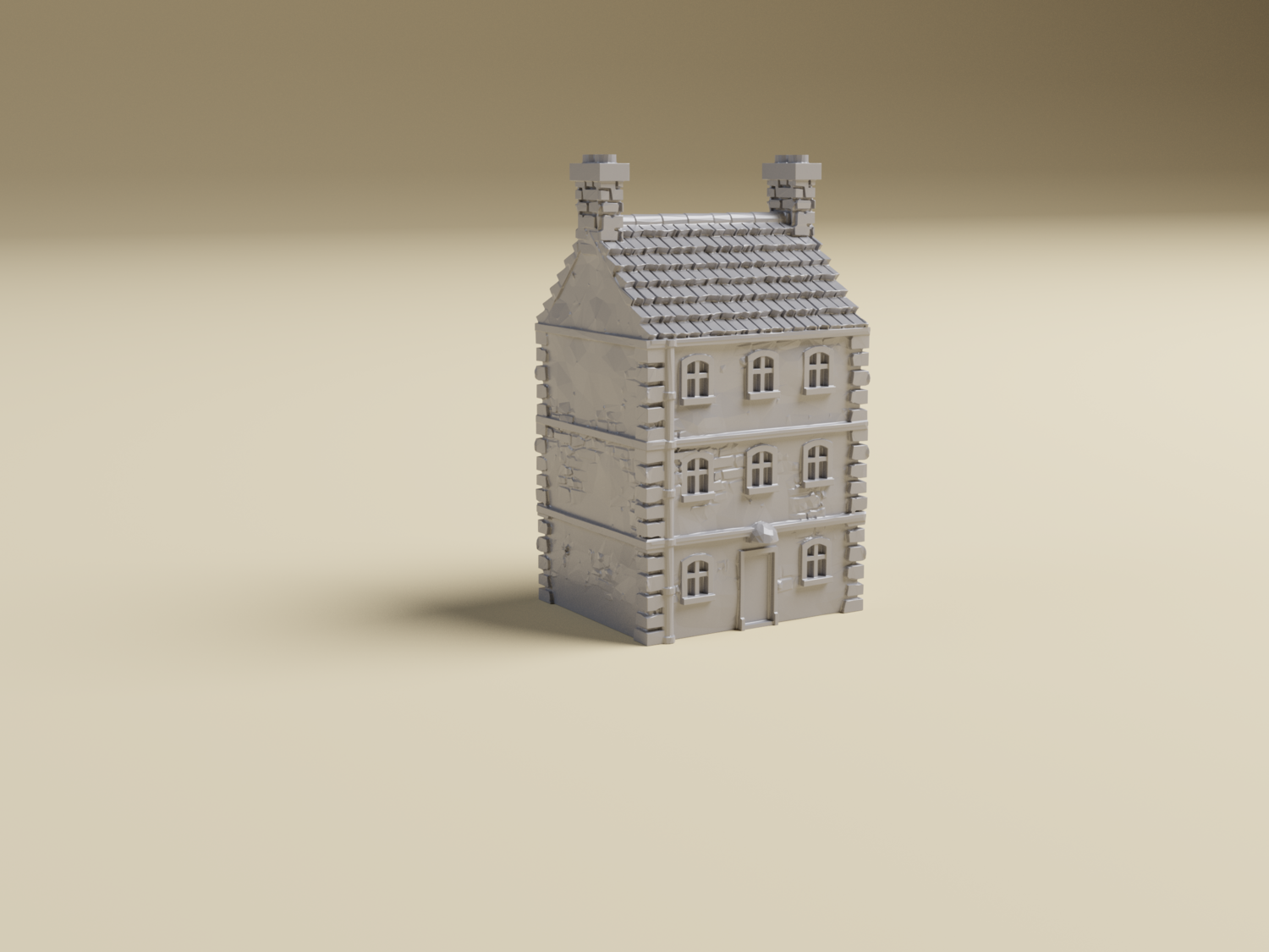 6mm Normandy Town House6 | 3D Printed WWII tabletop wargaming terrain
