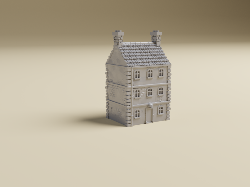 6mm Normandy Town House6 | 3D Printed WWII tabletop wargaming terrain