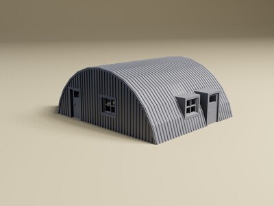 Quonset Hut | 3D Printed Terrain for 28mm, 20mm, 15mm or HO scale Tabletop Gaming | Dioramas | WWII style Pacific or WTO | Wargaming Terrain