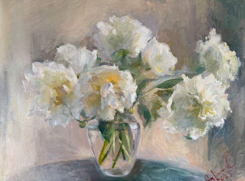 White Peonies 30 x 24 Oil on Canvas White Peonies 30 x 24 Oil on Canvas