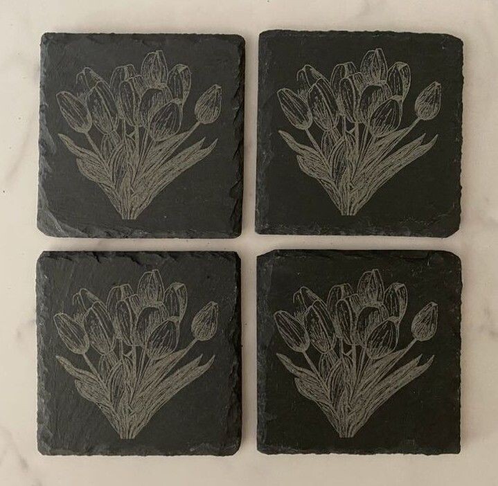 4" Tulip Coaster Set