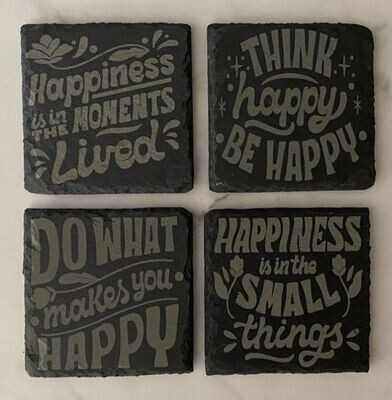 4" Happy Coaster Set